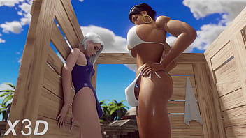 Overwatch Ashe and Pharah at the Beach